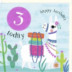 3 Today Happy Birthday Greetings Card