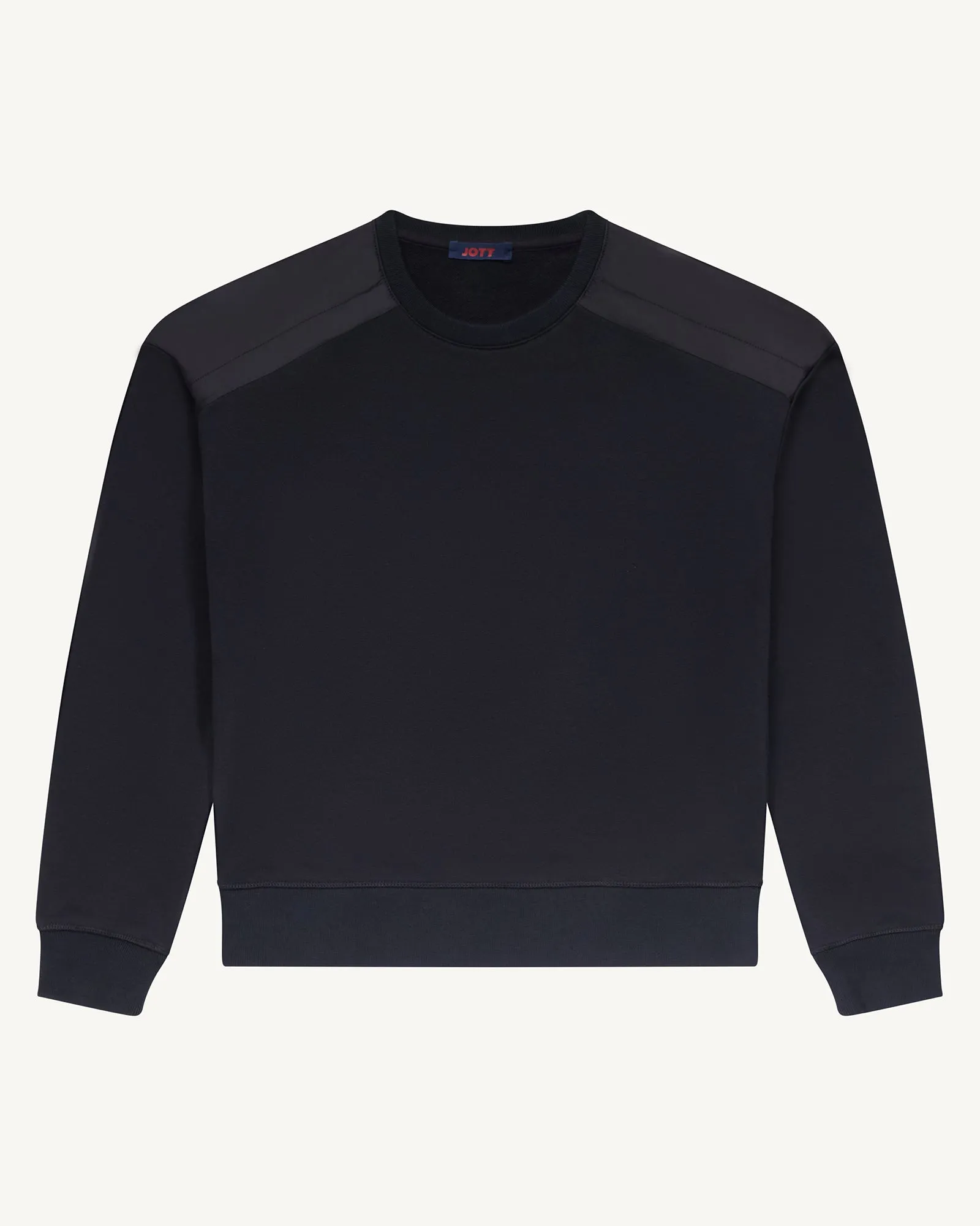 Ariane round-necked mix material sweatshirt Black