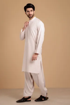 ASH-WHITE-BLENDED-KURTA SHALWAR- (KSRS23-073)