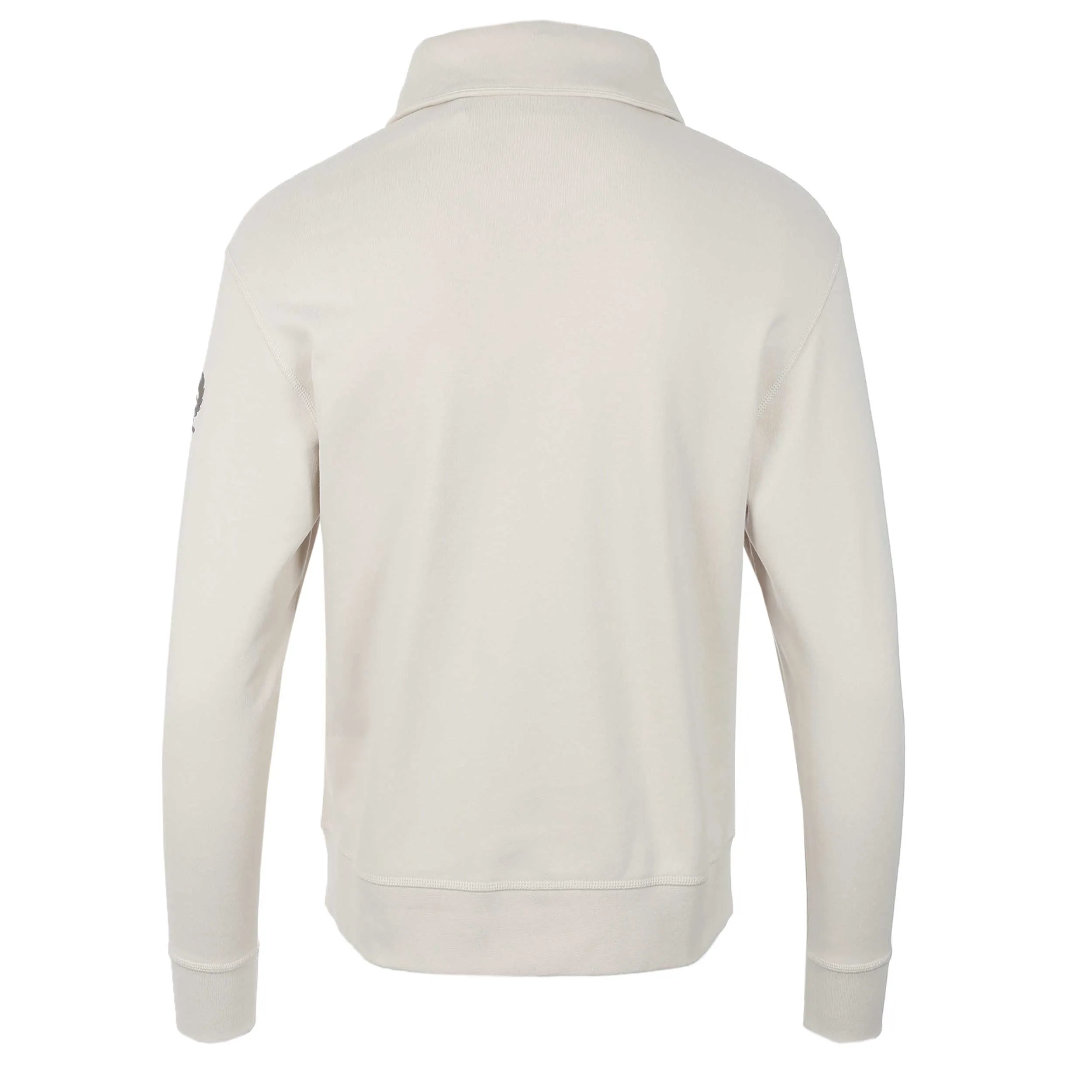 Belstaff Signature Quarter Zip Ladies Sweatshirt in Moonbeam