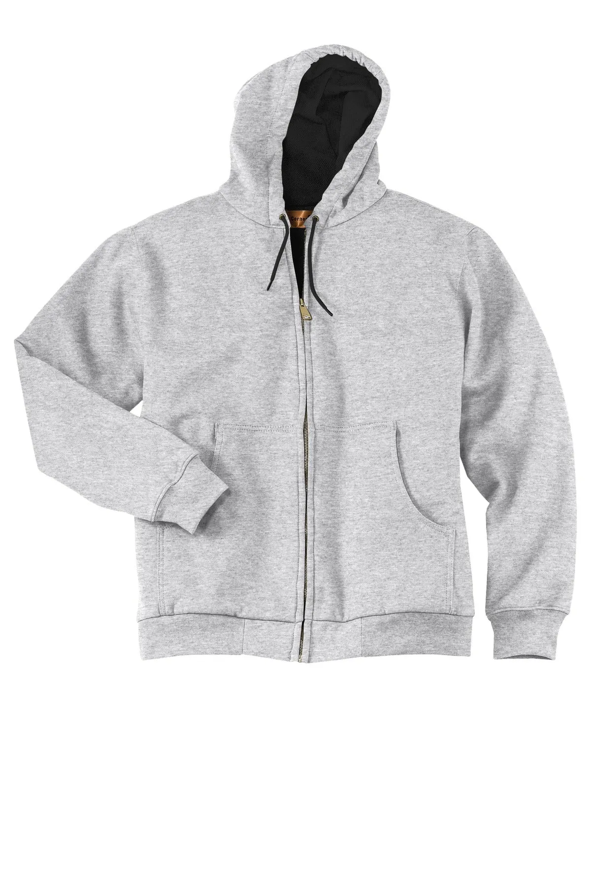 CornerStone Men's Heavyweight Full-Zip Hooded Sweatshirt with Thermal Lining. CS620