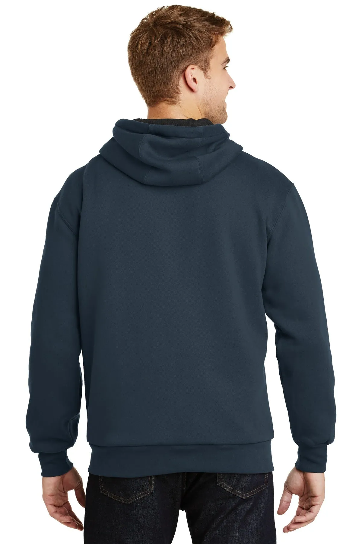 CornerStone Men's Heavyweight Full-Zip Hooded Sweatshirt with Thermal Lining. CS620