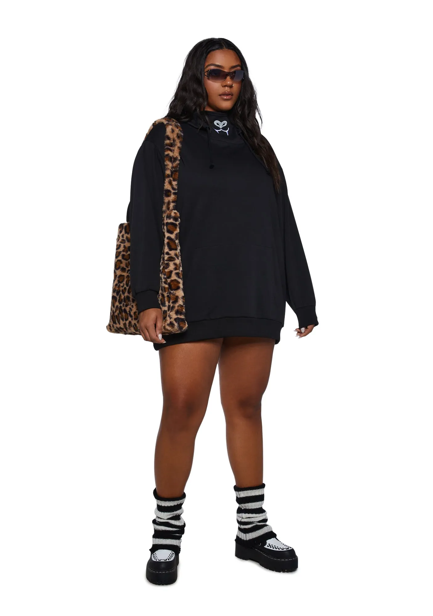 Plus Fly By Night Bat Oversized Hoodie