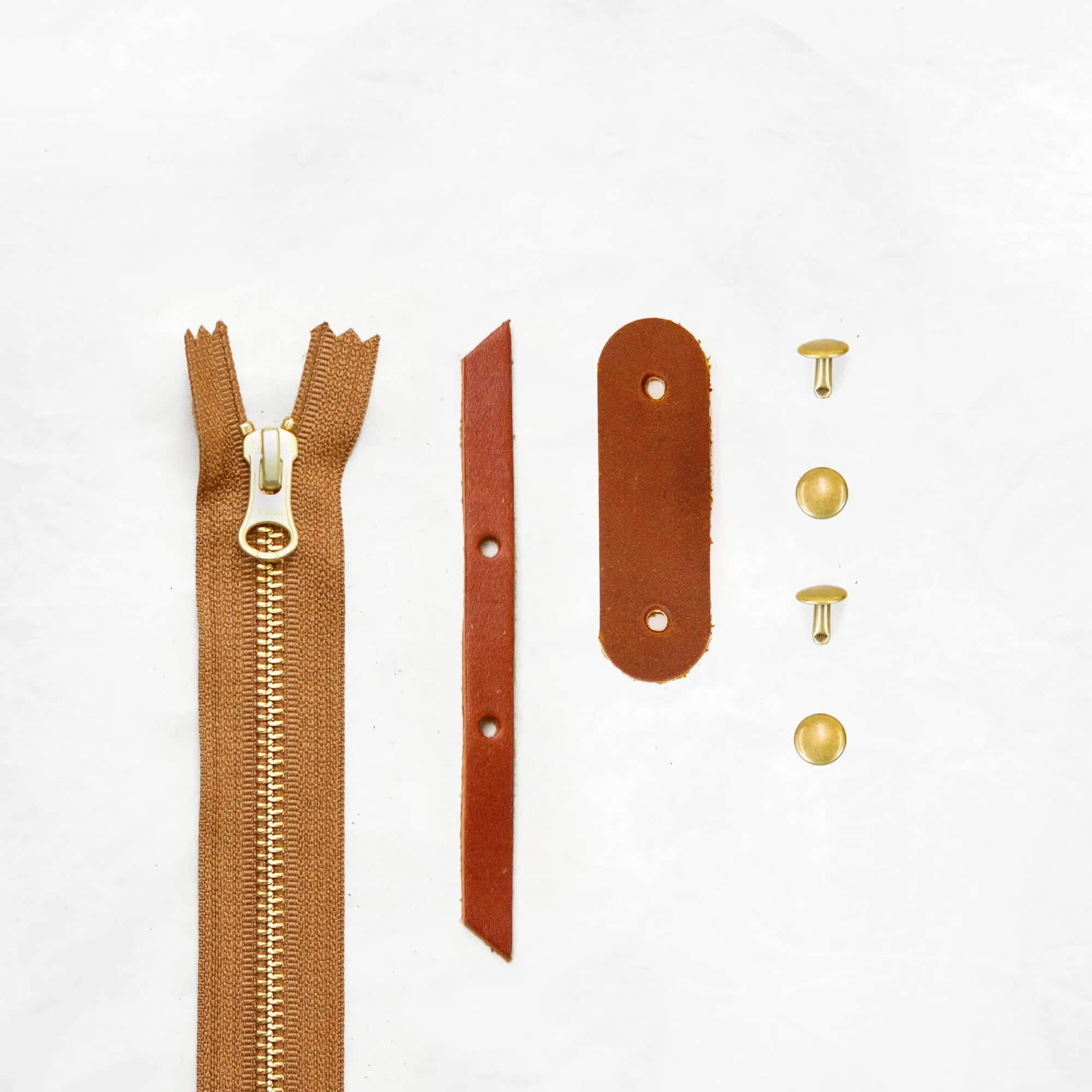 Portsmith - Chestnut Zipper Closure Kit