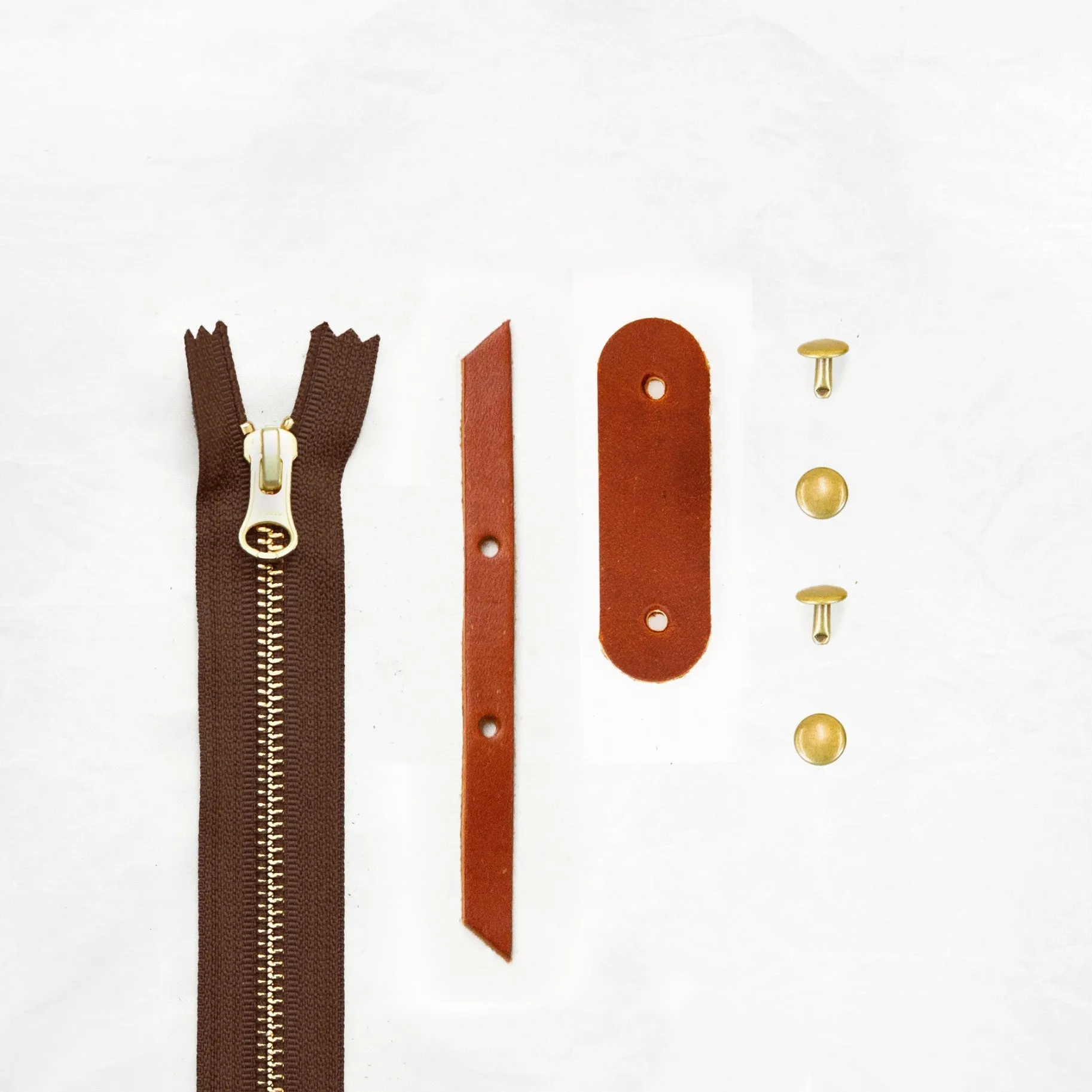 Portsmith - Chestnut Zipper Closure Kit