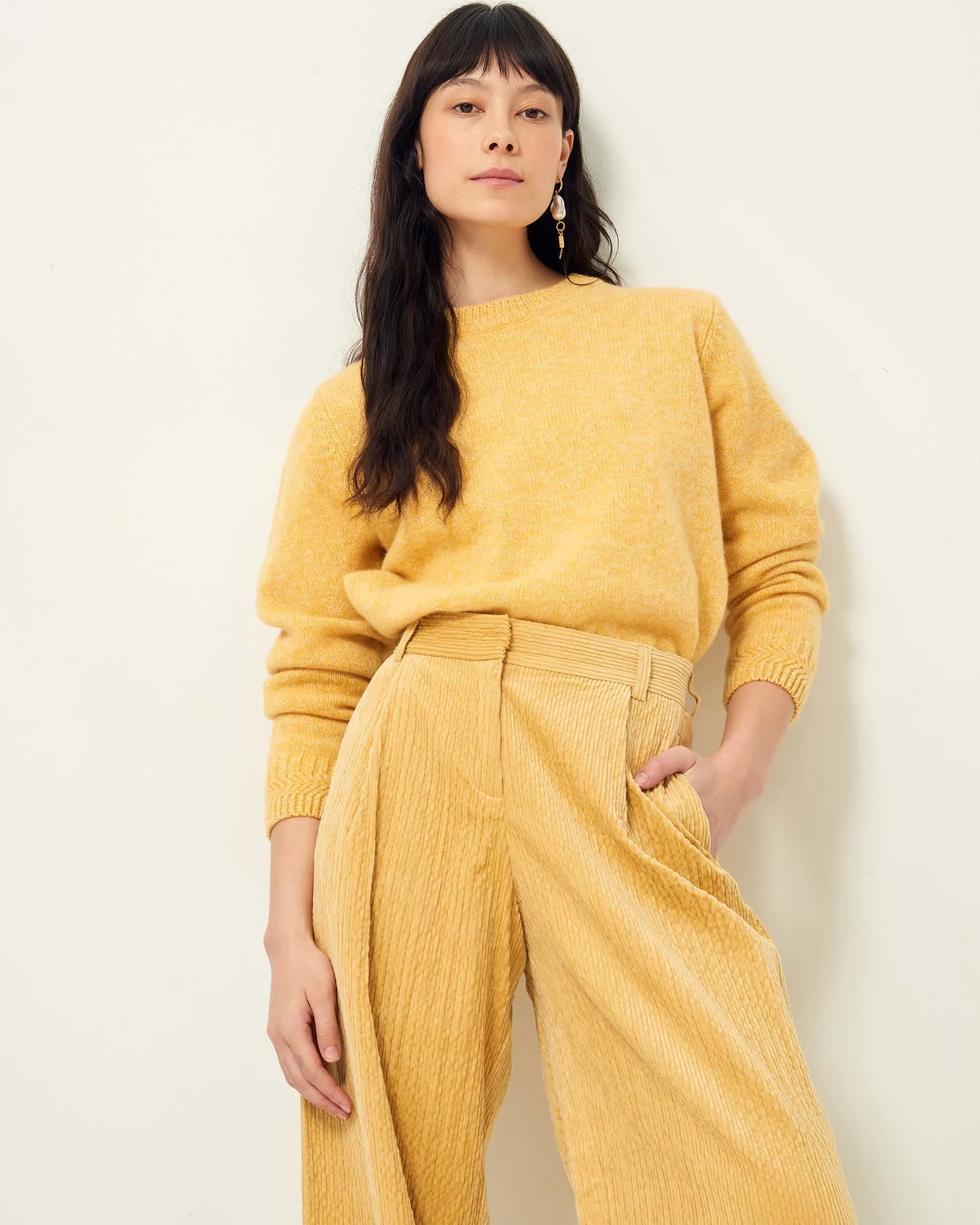 Optimized Title: Cozy Silty Sweater in Camino Sol with Textured Detail