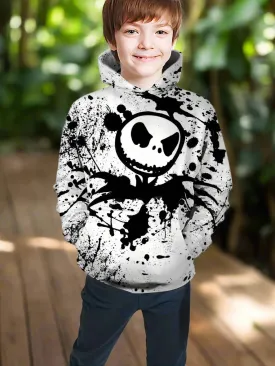 Unisex 3D Printed Jack and Sally Hoodie