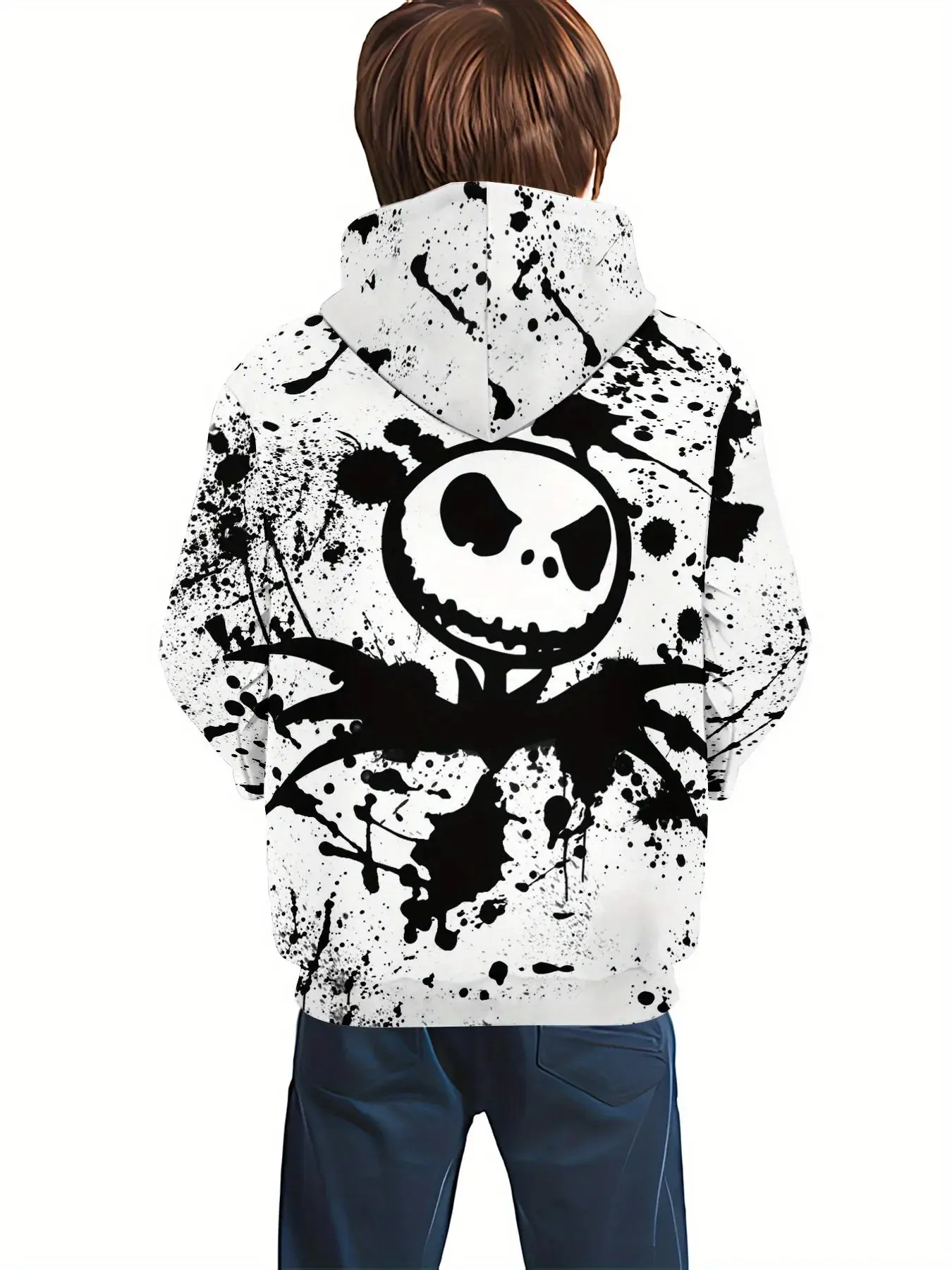 Unisex 3D Printed Jack and Sally Hoodie